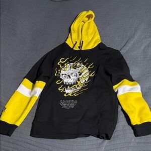 Black and Yellow Skull Hoodie